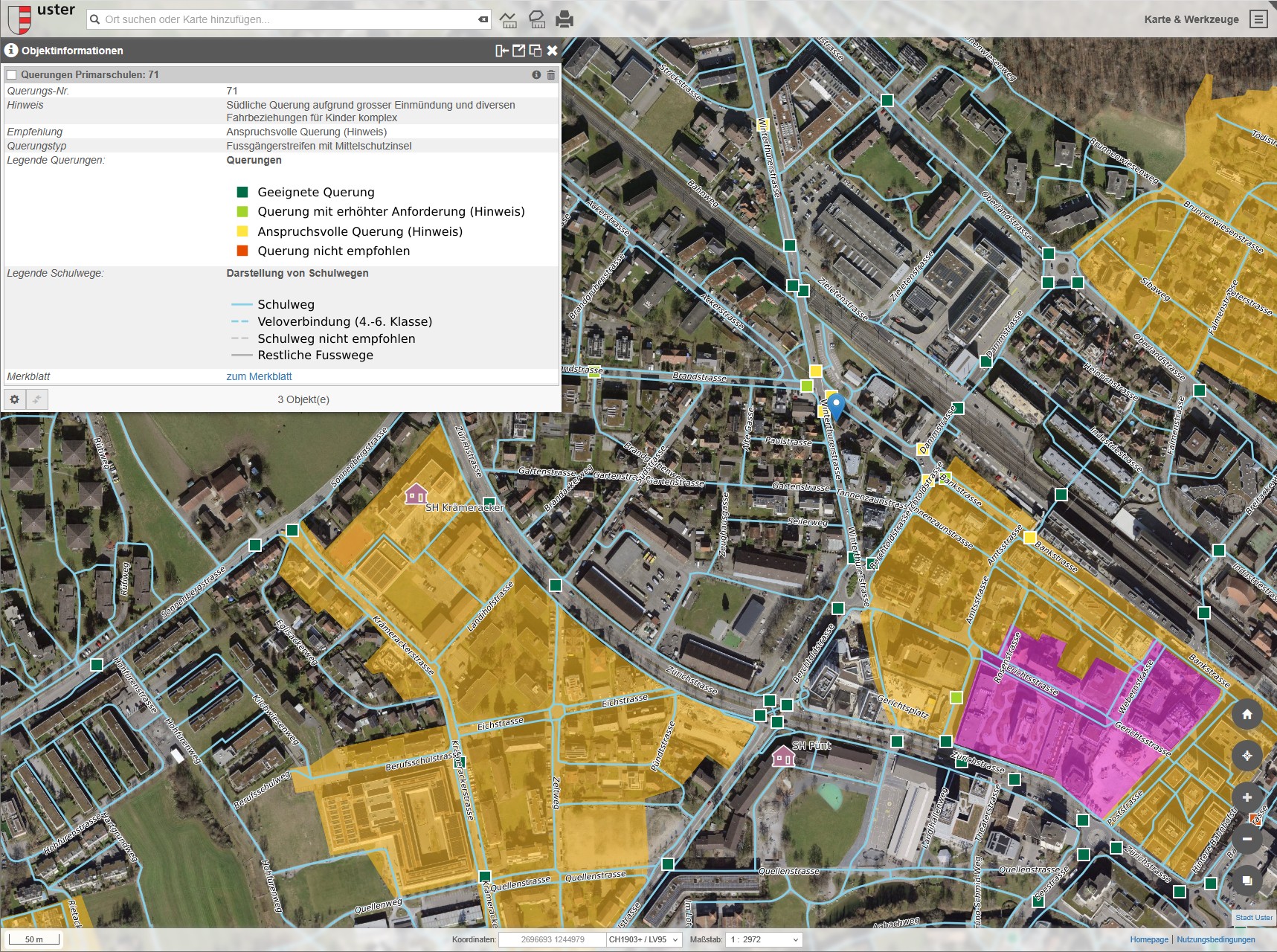 Digitaler Schulwegplaner Uster